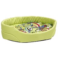 Argi Pet bed oval with cushion green with pattern 40 × 30 × 12 cm - Pet Bed