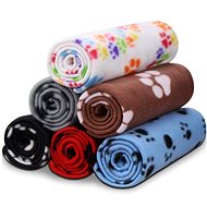 Hapet Soft fleece blanket with paws 100 × 70 cm grey - Cat & Dog Bed Blanket