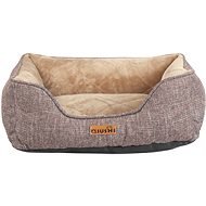 Qiushi pelíšek pro psy žíhaný hnědý S 50 × 40 × 15 cm - Bed
