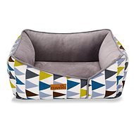 Qiushi pelíšek pro psy barevný s geometrickým vzorem S 50 × 40 × 17 cm - Bed