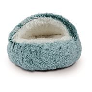 M-Pets Snugo Eco pelíšek plyšový hřejivý zelený - Bed