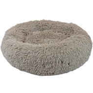 Annam round bed with long fur coffee 60 × 60 cm - Pet Bed