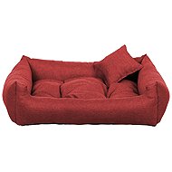 Palkar Sawana rectangular dog bed, red - 90 cm × 75 cm - Pet Bed