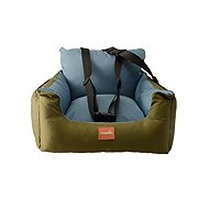 Qiushi Dog Travel Bag Khaki with Blue Lining - Pet Bed