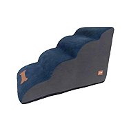 Qiushi Grey-Blue Fabric Pet Stairs L - Steps for Dogs