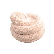 Qiushi Round Plush Pet Bed, Beige, 80cm - Pet Bed
