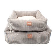 Qiushi Ribbed Beige Pet Bed S - Pet Bed