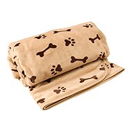 Qiushi Plush Blanket Paws and Bones 170 × 150cm - Dog Blanket