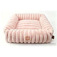 Qiushi Pastel Pink Plush Pet Bed S - Pet Bed