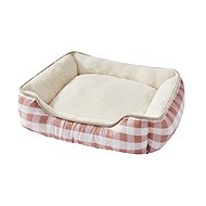 Qiushi Pink Bed with Chequered Edge S - Pet Bed