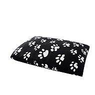 Qiushi Dog Mattress with Paw Print Black 90 × 70 × 10cm - Pet Bed