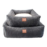 Qiushi Ribbed Pet Bed Dark Grey M - Pet Bed