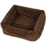 Olala Pets Cube Fuzzy, 53 × 53cm, Brown - Pet Bed