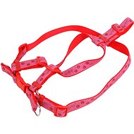 Olala Pets Dog Harness, Paws 15mm × 32 - 46cm - Pink - Harness