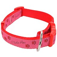Olala Pets Collar, Paw 20mm x 38-60cm, Pink - Dog Collar