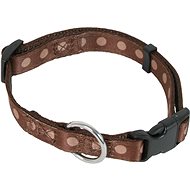 Olala Pets Collar Dotty 15mm x 30-50cm, Brown - Dog Collar
