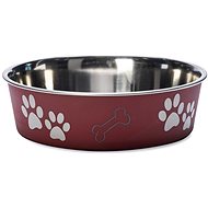 Karlie-Flamingo Stainless-steel Bowl with Plastic Sheath, Red, 23cm, 2200ml - Dog Bowl