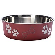 Karlie-Flamingo Stainless-steel Bowl with Plastic Sheathing, Red, 21cm, 1500ml - Dog Bowl