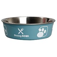 Karlie-Flamingo Stainless-steel Bowl with Plastic Sheathing, Blue, 21,5cm, 1500ml - Dog Bowl