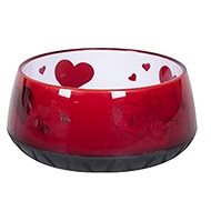 Karlie-Flamingo Plastic Heart Bowl - Dog Bowl