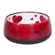 Karlie-Flamingo Plastic Heart Bowl 300ml - Dog Bowl