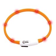 Karlie-Flamingo LED Lighting Collar for Cats Orange Circumference of 20-35cm - Cat Collar