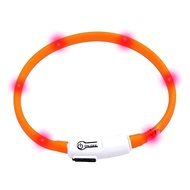 Karlie-Flamingo LED Light Collar, Orange, Circumference of  20-75cm - Dog Collar