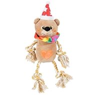 Zolux  ROPE BEAR Plush, Brown, 42cm - Dog Toy