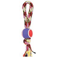 Zolux TENNIS BALL ROPE with Handle 40cm - Dog Toy