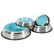 Zolux MERENDA Stainless-steel Anti-Slip Bowl,1,8l, Blue - Dog Bowl