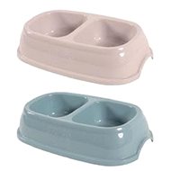 Zolux Plastic Double Bowl for Cats 2x0,2l Mixed Colour - Cat Bowl