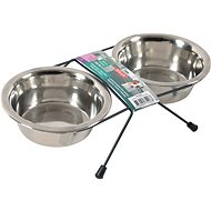 Zolux STEEL Stainless Steel Bowl Stand + 2 Bowls, 0.35l - Dog Bowl