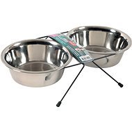 Zolux  STEEL Stainless-steel Stand + 2 bowls, 1,3l - Dog Bowl