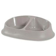 Zolux  Plastic Double Cat Bowl 2x0,25l Beige - Cat Bowl