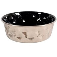 Zolux DIAMONDS Stainless-steel Bowl, 1,8l, Black - Dog Bowl