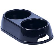 MAGIC CAT Double plastic bowl 2 × 230 ml blue - Cat Bowl