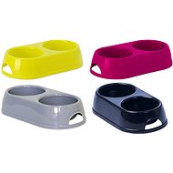 MAGIC CAT Double Plastic Bowl 2 × 230ml - Cat Bowl