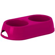 MAGIC CAT Double Plastic Bowl 2 × 230ml Red - Cat Bowl