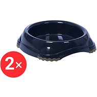 MAGIC CAT Plastic bowl with anti-slip 210 ml blue 2 pcs - Cat Bowl