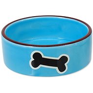 DOG FANTASY Ceramic Bowl with Bone Print, Blue 12.5 × 4.5cm 0.29l - Dog Bowl