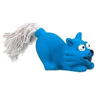 DOG FANTASY hračka latex mini mačka modrá zvuk 7 cm - Hračka pre psov
