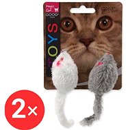 MAGIC CAT toy mice rattling with catnip 11 cm 2 × 2 pcs - Cat Toy Mouse