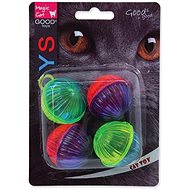 MAGIC CAT Toy Ball Glossy Plastic with Sound 3.75cm, 4 pcs - Cat Toy Ball