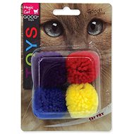 MAGIC CAT  Cotton Toy Ball with Catnip 3,75cm 4 pcs - Cat Toy Ball