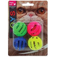 MAGIC CAT toy ball perforated plastic with sound 3,75 cm 4 pcs - Cat Toy Ball