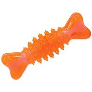 DOG FANTASY hračka kosť valec guma oranžová 12 cm - Hračka pre psov