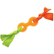 DOG FANTASY Puller Fabric Dumbbell, Orange,  31cm - Dog Toy