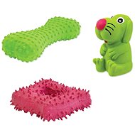 DOG FANTASY Toy Latex Ball with Spikes and Sound,  4cm, Mix - Dog Toy