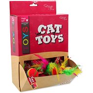 MAGIC CAT toy ball with feather 3,8 cm 60 pcs - Cat Toy Ball