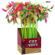 MAGIC CAT toy pacifier with feather 27 cm + 49 cm 24 pcs - Cat Toy